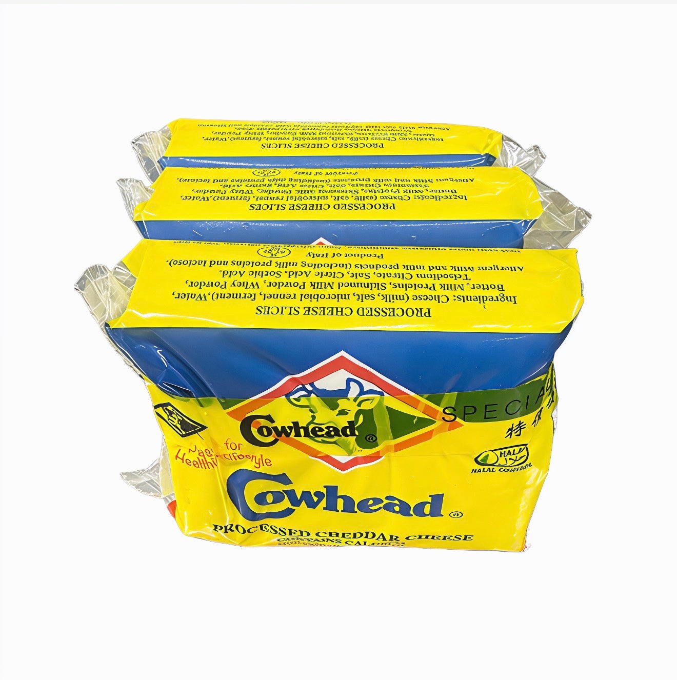 COWHEAD SLICED CHEESE (3X12s) VALUE PACK 750G