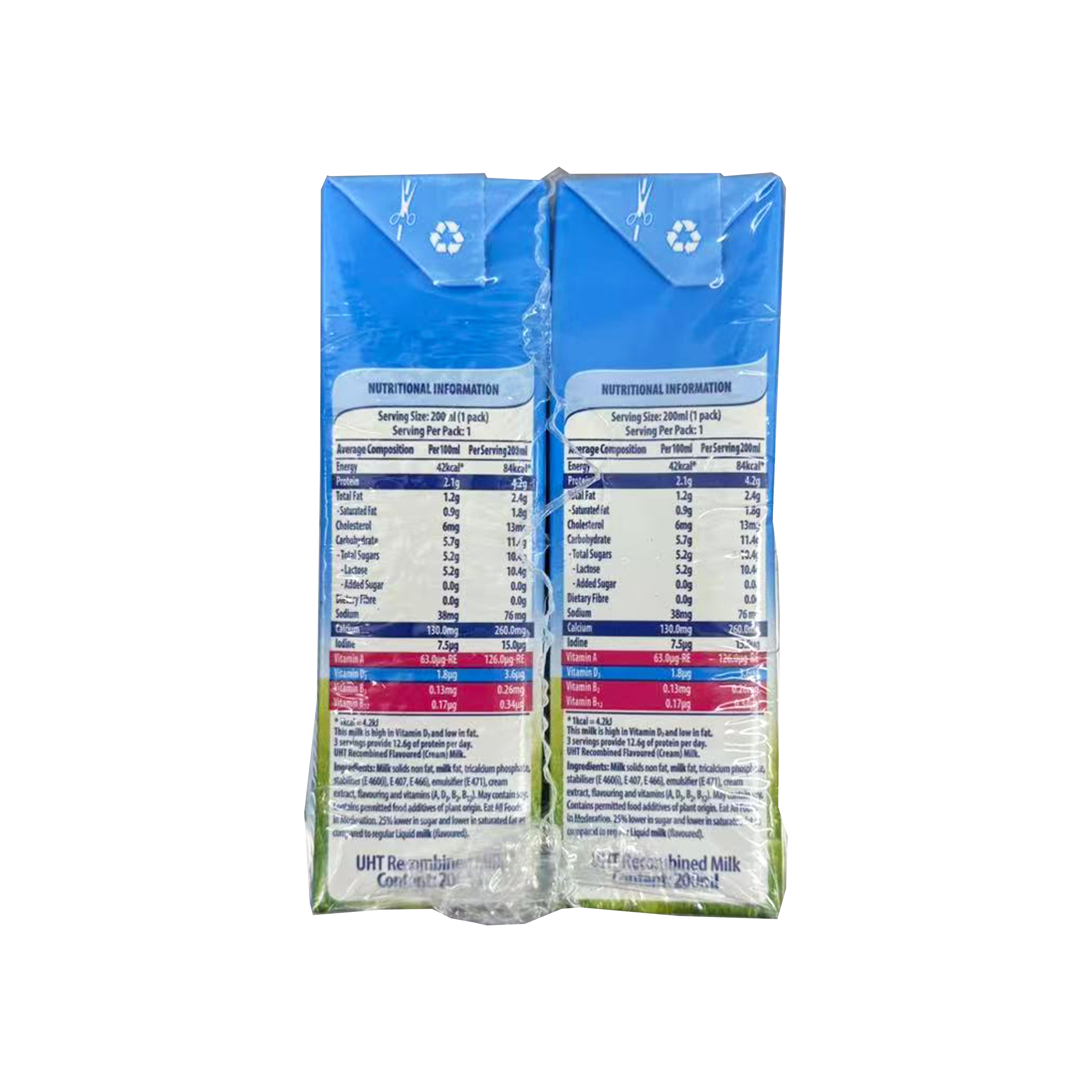 DUTCH LADY UHT LOW FAT MILK (6X200ML) PACK