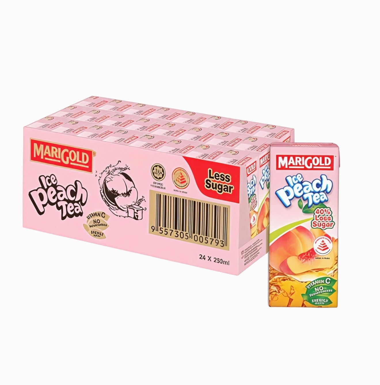 MARIGOLD ICE PEACH TEA T/B (6sX250ML) X4 (CTN)