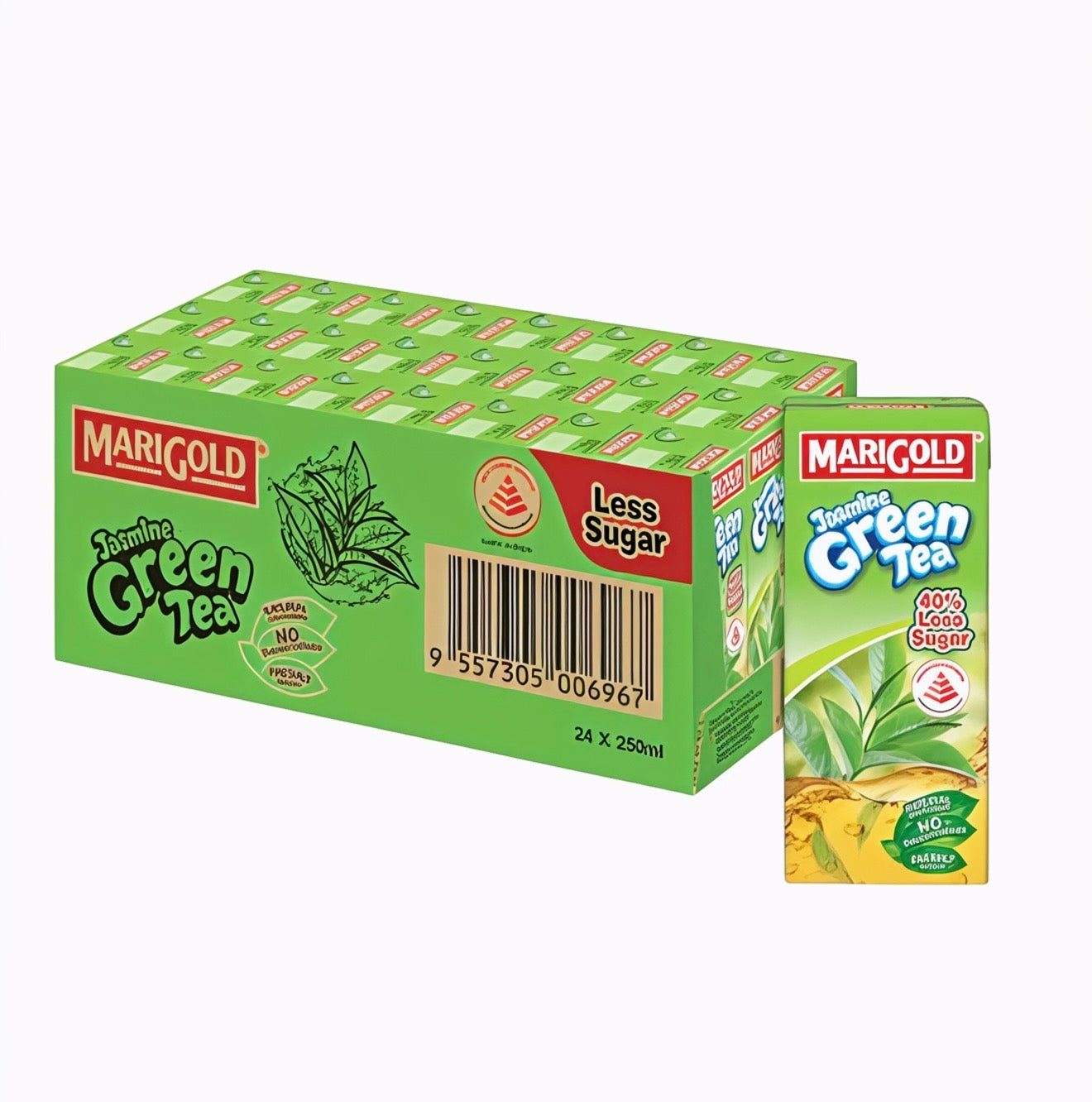 MARIGOLD JASMINE GREEN TEA T/B (6sX250ML) X4 (CTN)